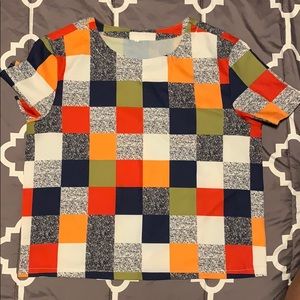 Shein Windowpane Top